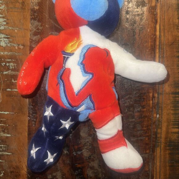 Rare 2000 Team USA Olympics Authentic Team Beans Bear Red White Blue USA - Picture 3 of 6